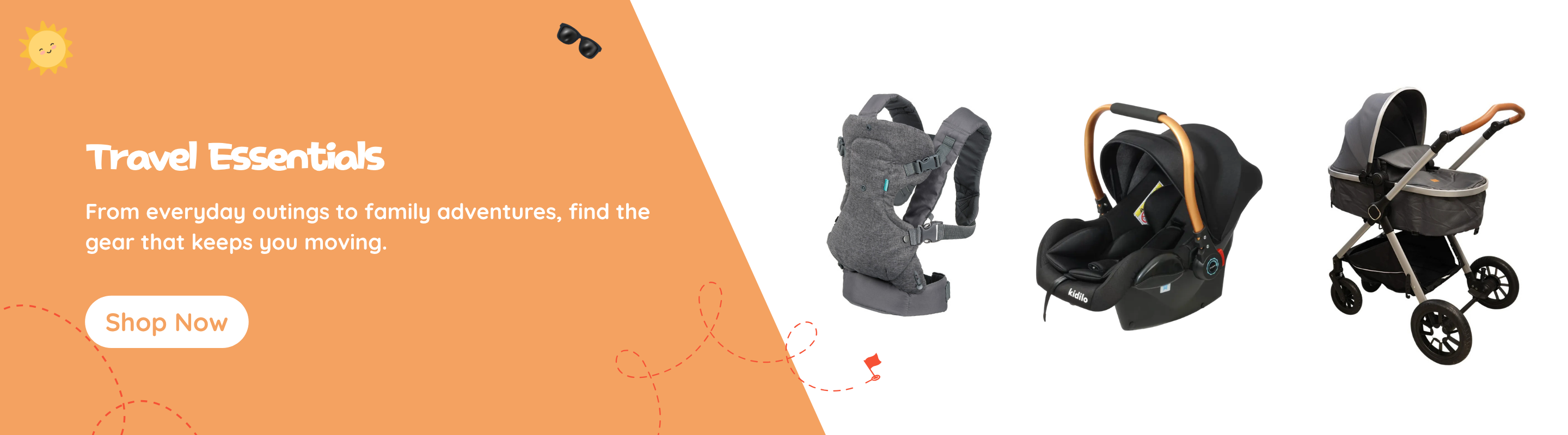 Baby gear — rockers, carriers, strollers, and walkers