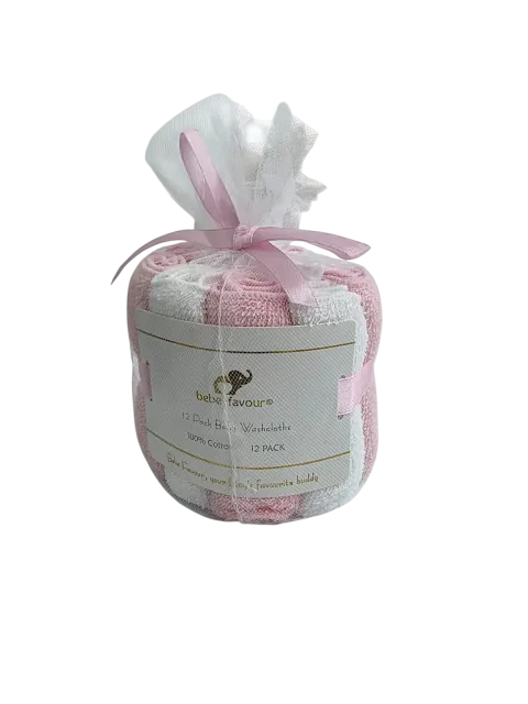 Bebe Favour Wash Cloth 12 Pck