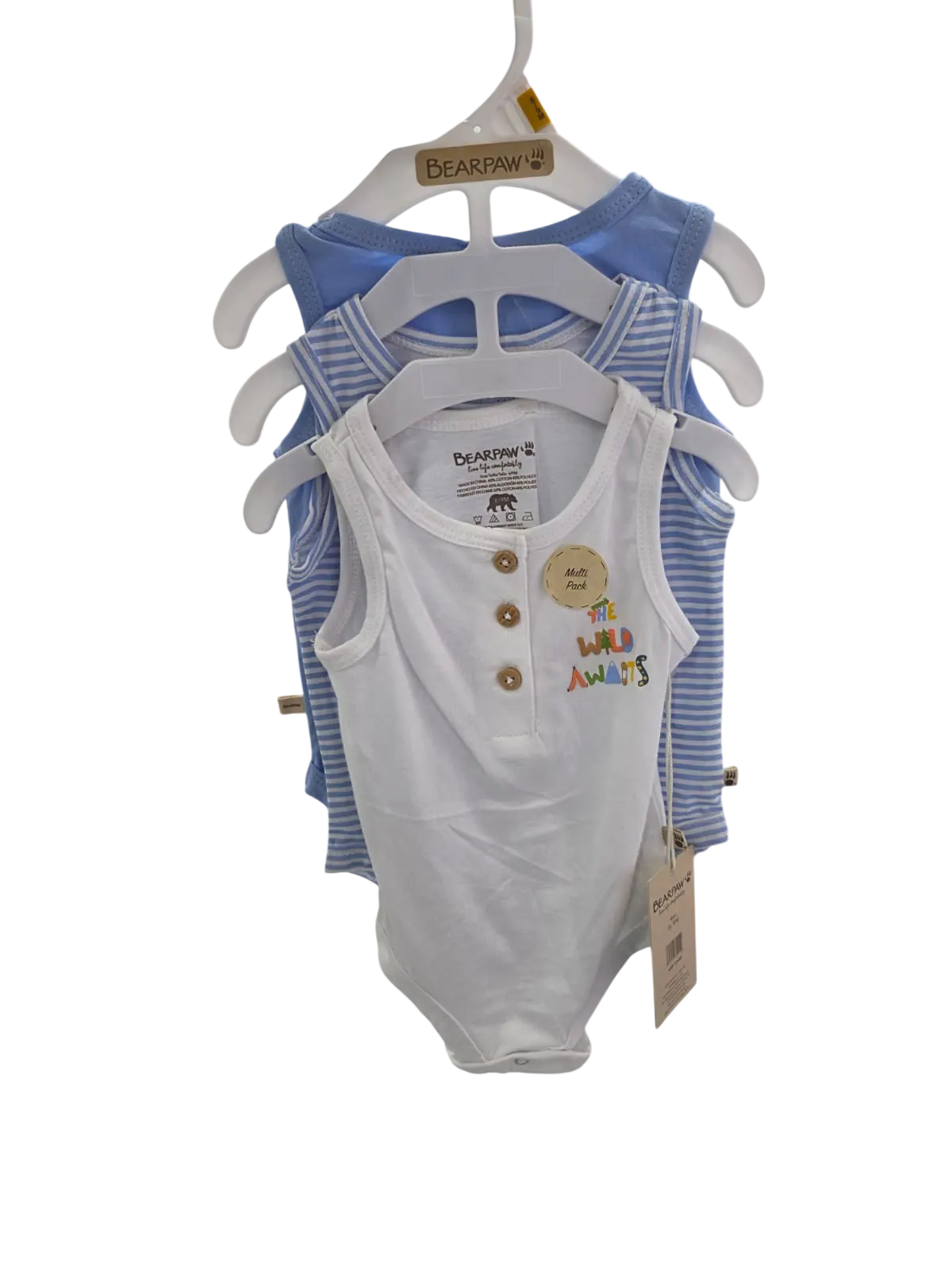 Bear Paw Sleeveless Bodysuit (Boys) 0/3M