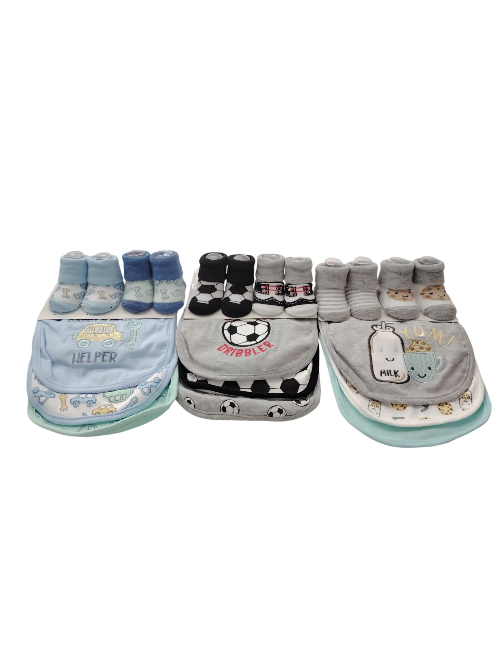 Duck Duck Goose 3Pc Bibs & Socks Blue