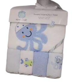 Hooded Towel With Washcloth