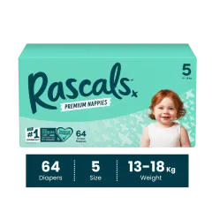 Rascals Jumbo Box Size 5 - 64Pcs