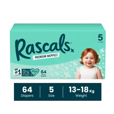 Rascals Jumbo Box Size 5 - 64Pcs