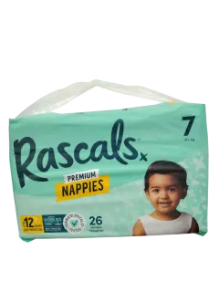 Rascals Jumbo Diapers Size 7 - 26Pc