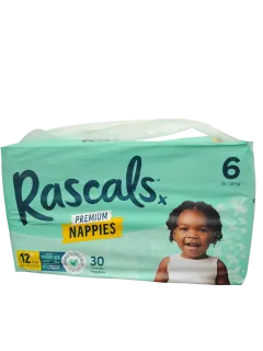 Rascals Jumbo Diapers Size 6 - 30Pc