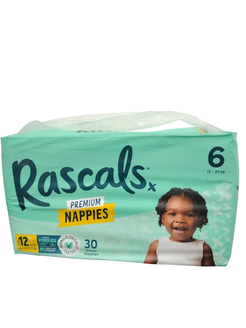Rascals Jumbo Diapers Size 6 - 30Pc