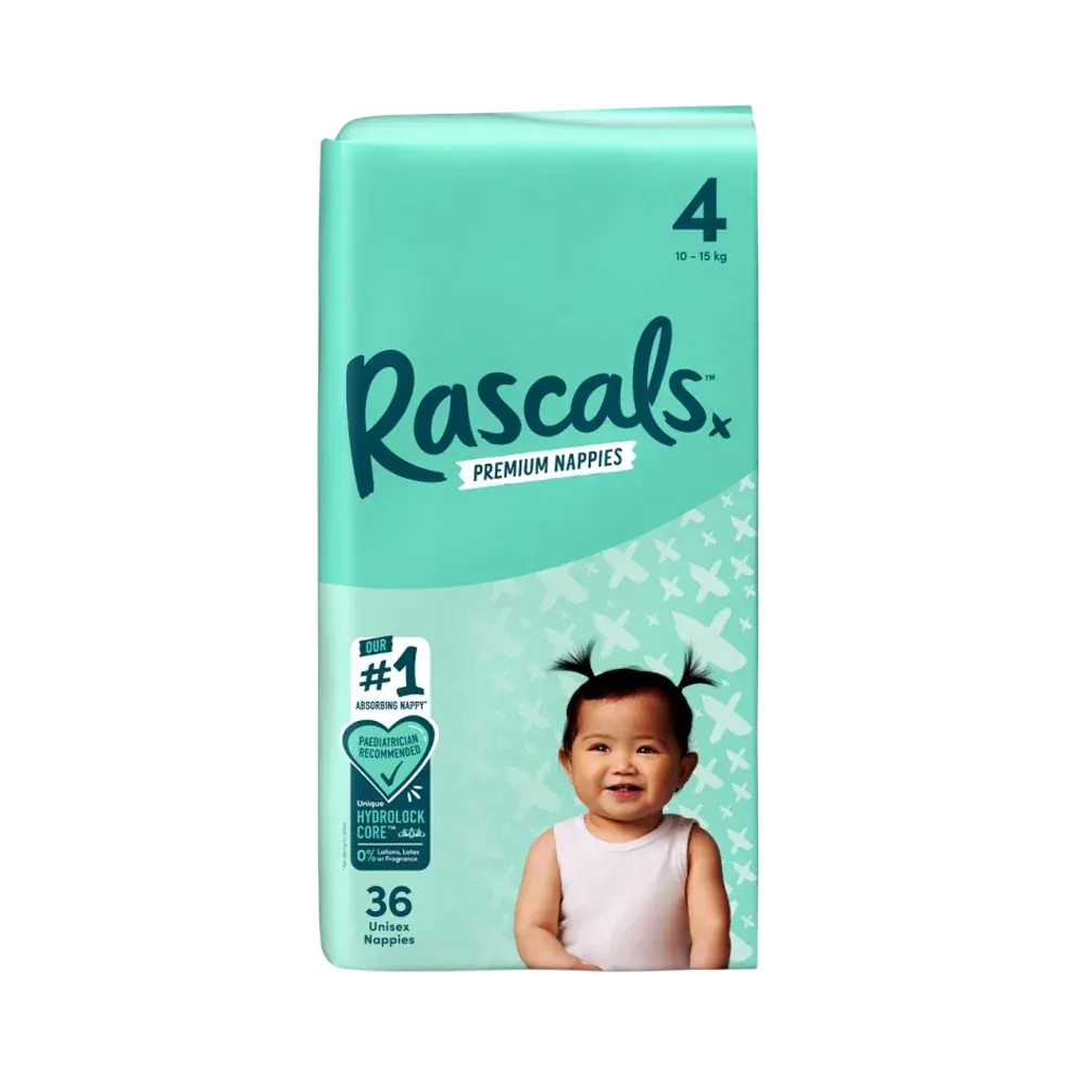Rascals Jumbo Diapers Size 4 - 36Pc