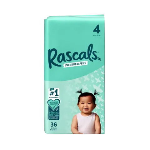 Rascals Jumbo Diapers Size 4 - 36Pc